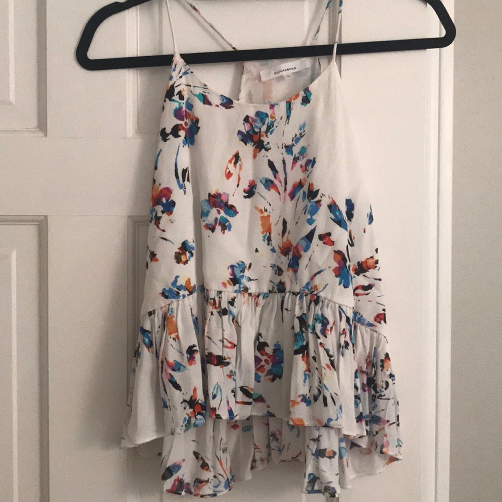 Women’s tank top, with a peplum at the bottom